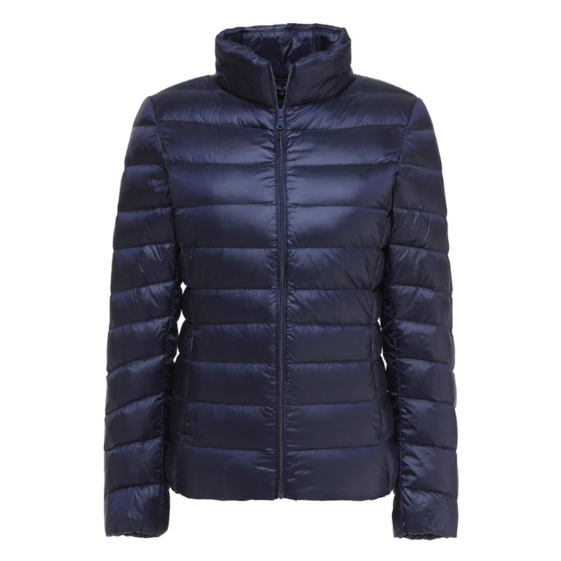 Women's Puffer Jacket, Lightweight Packable Short Down Coat Plus Size