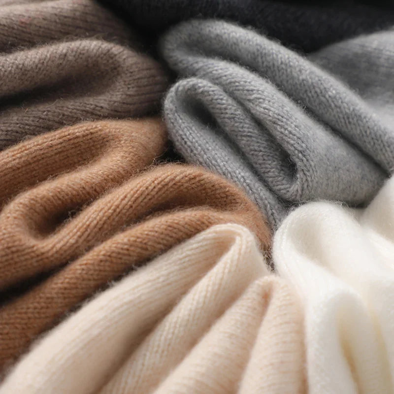 Relaxed-Fit Cashmere Knit Winter Beanie, view 4