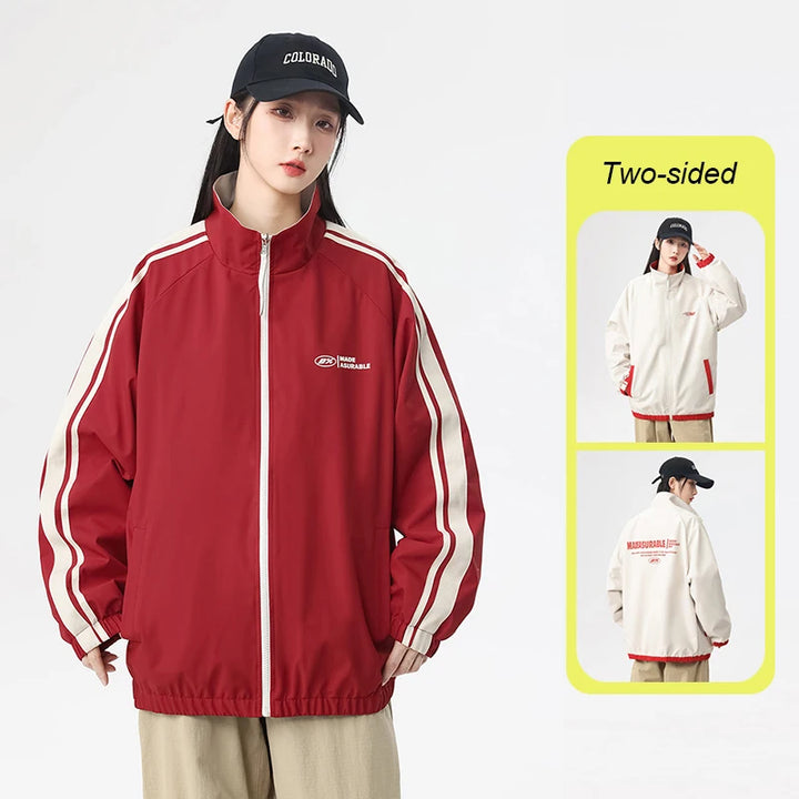 Men's Reversible Jacket, Windproof Water Resistant Outdoor Hiking Coat