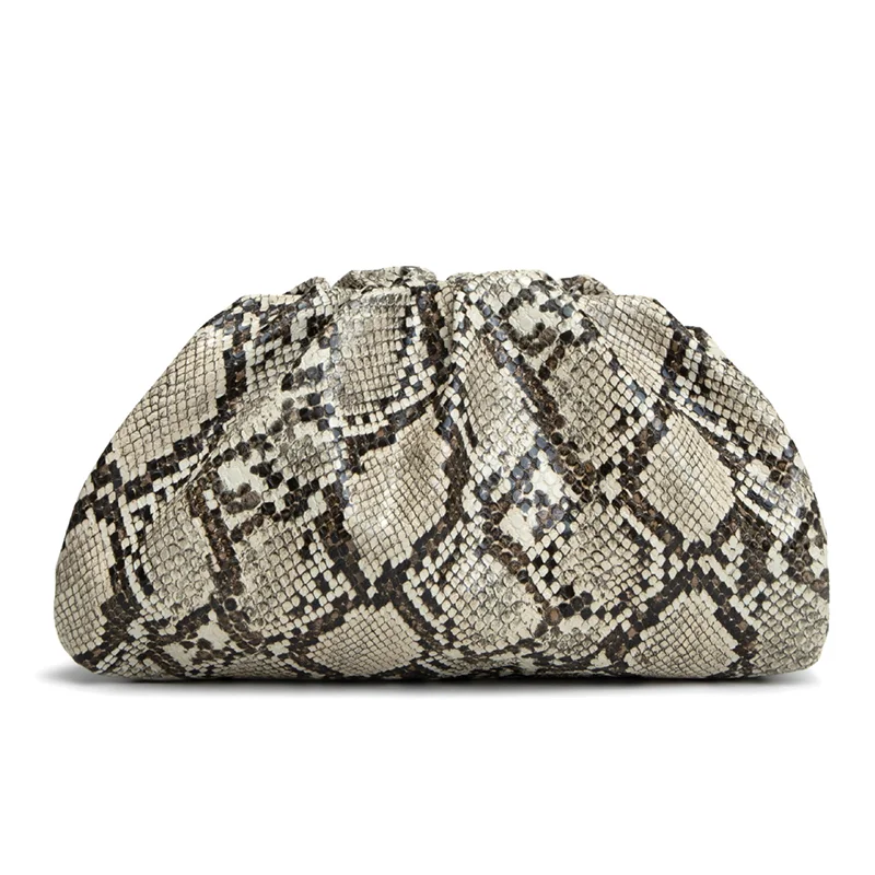 Women's Leopard Print Faux Leather Clutch with Linen Lining, view 16