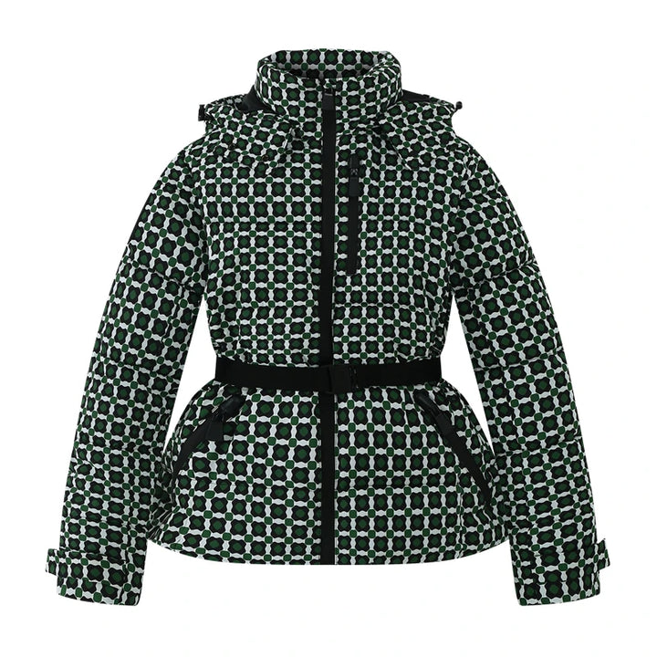 Women's Winter Coat, Hooded Belted Padded Puffer Parka with Pockets