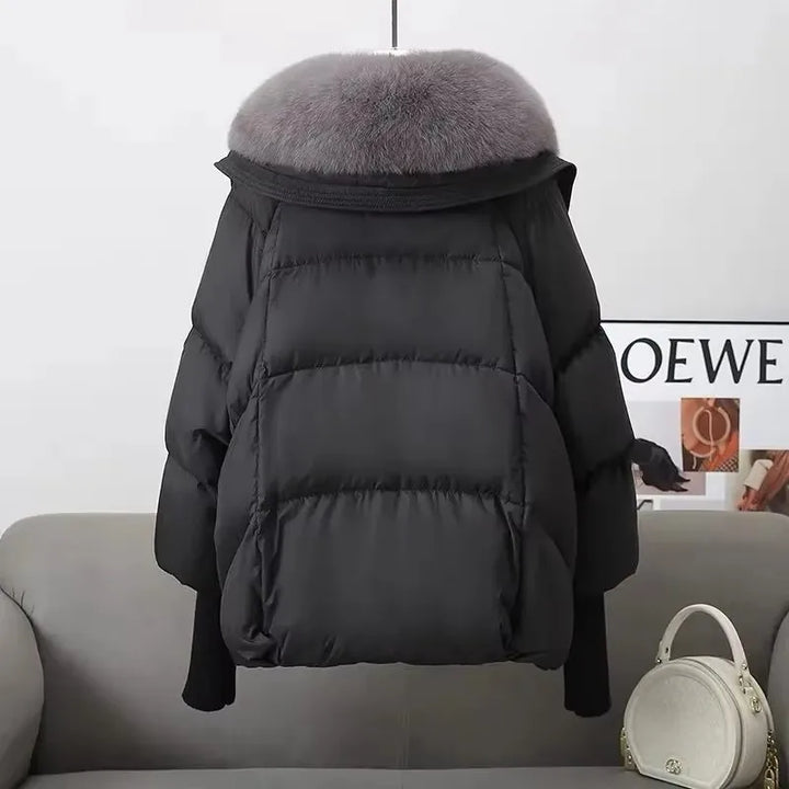 Women's Winter Parka Coat, Thick Fur Collar Hooded Long Puffer Jacket