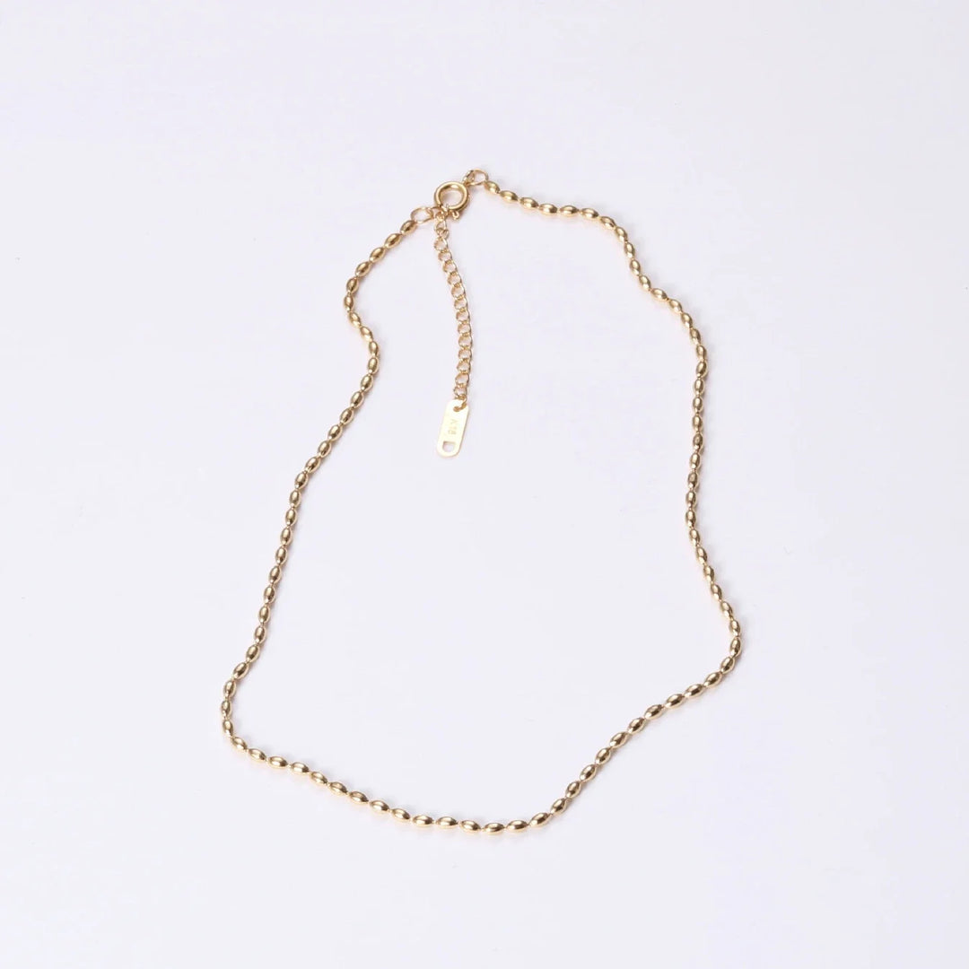 Gold Bead Choker Necklace
