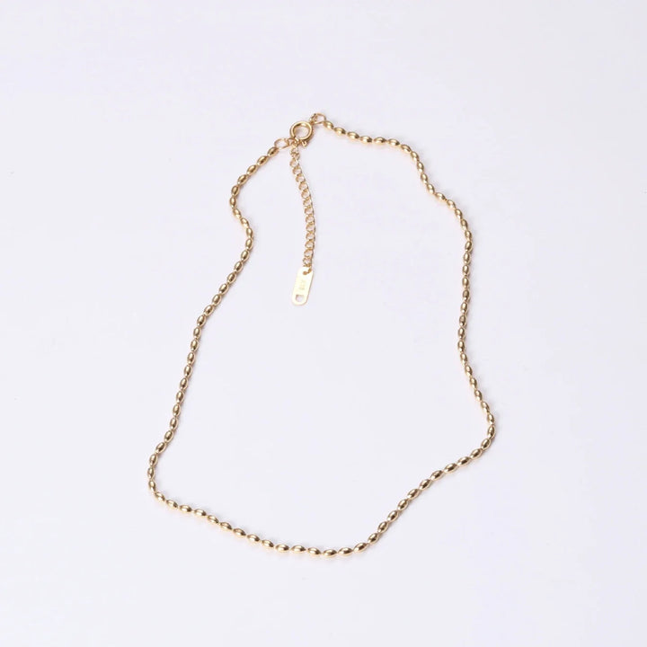 Gold Bead Choker Necklace