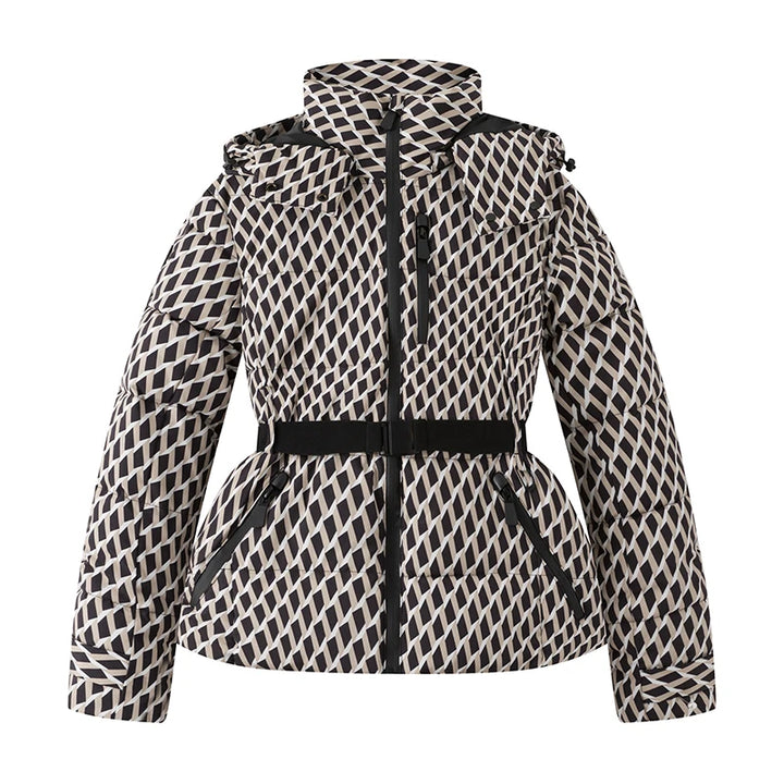 Women's Winter Coat, Hooded Belted Padded Puffer Parka with Pockets