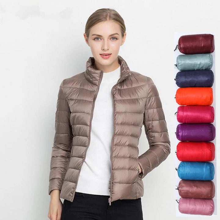Women's Puffer Jacket, Lightweight Packable Short Down Coat Plus Size