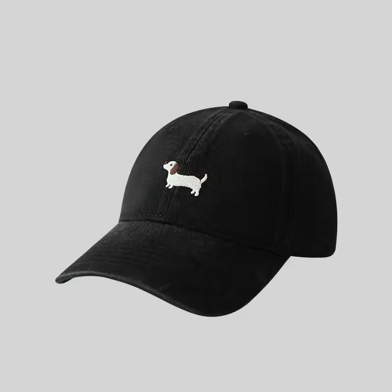 Women's Embroidered Baseball Cap, Dachshund Twill Cap | 8 Colors