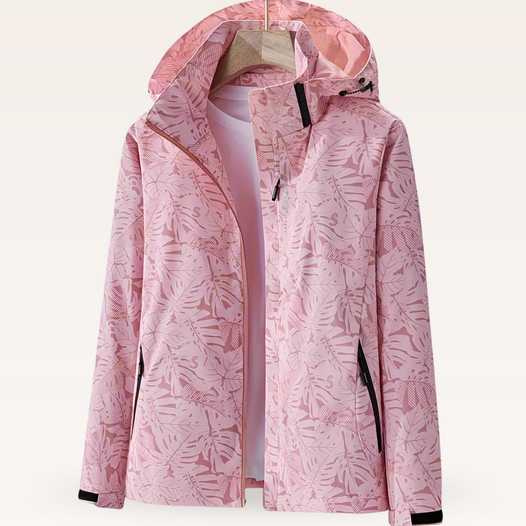 Women's Lightweight Rain Jacket, Hooded Water Repellent Windbreaker with Pockets