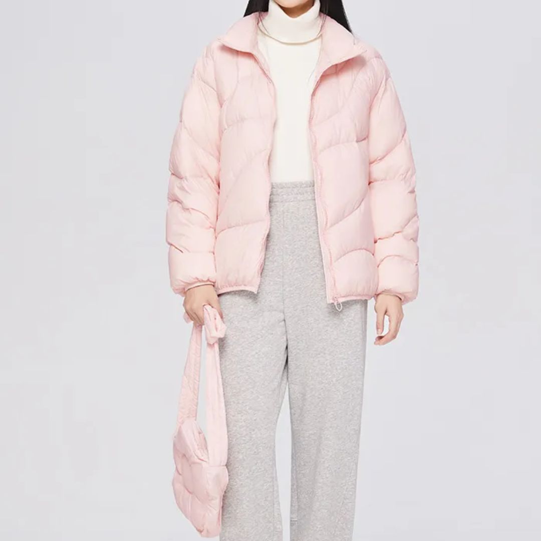 Women's Packable Lightweight Puffer Jacket with Classic Collar, view 4