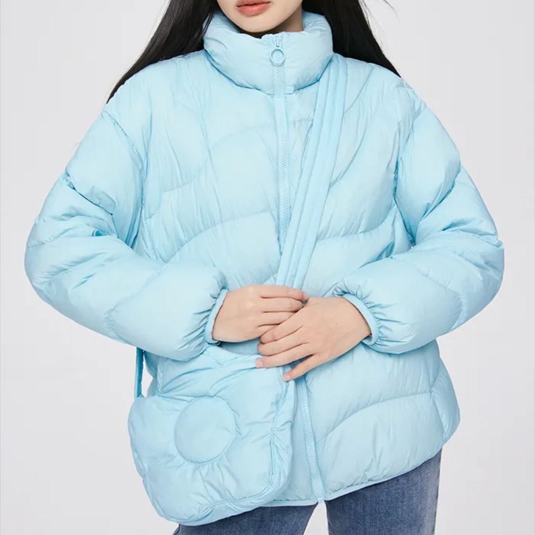 Women's Packable Lightweight Puffer Jacket with Classic Collar, view 5