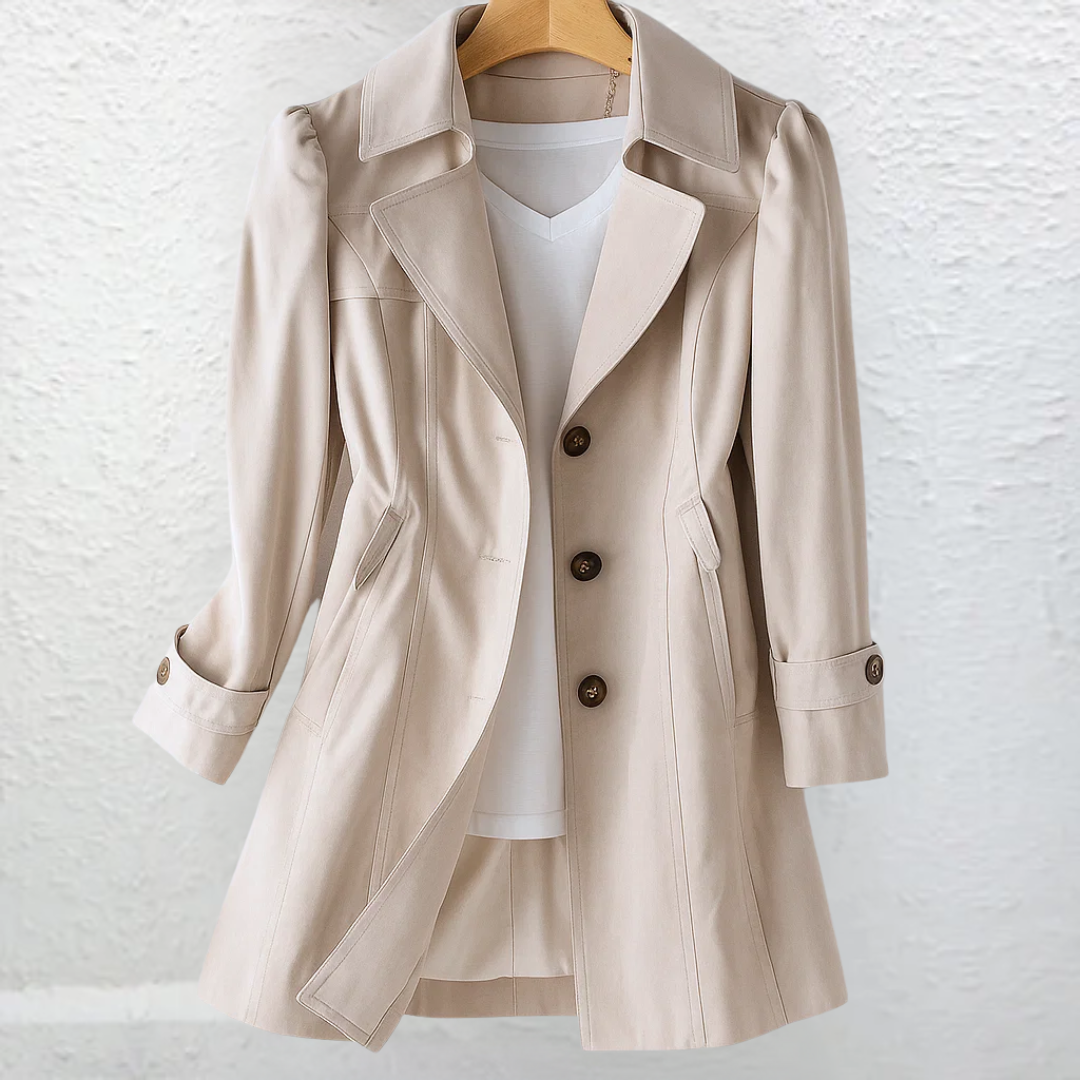 Women's Long Coat, Elegant Tailored Overcoat Longline Winter Outerwear