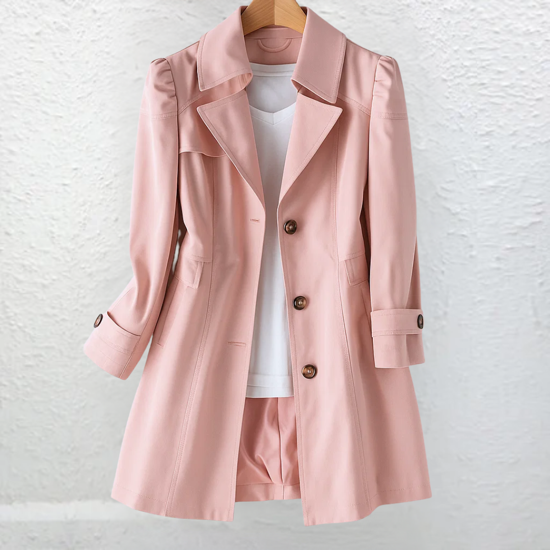 Women's Long Coat, Elegant Tailored Overcoat Longline Winter Outerwear