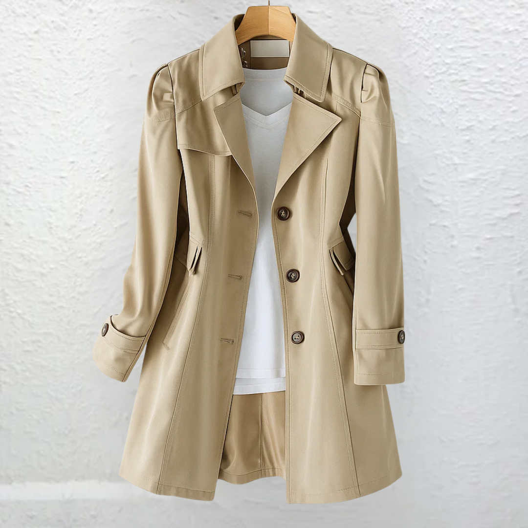 Women's Long Coat, Elegant Tailored Overcoat Longline Winter Outerwear