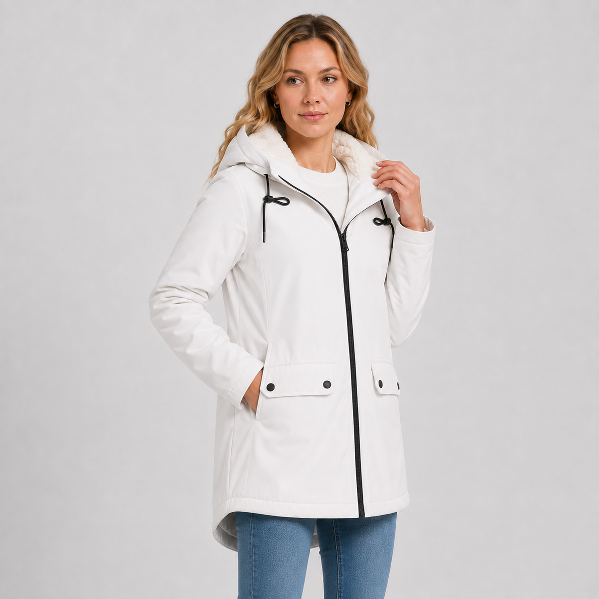 Women's Fleece-Lined Full-Zip Hoodie Jacket, view 10