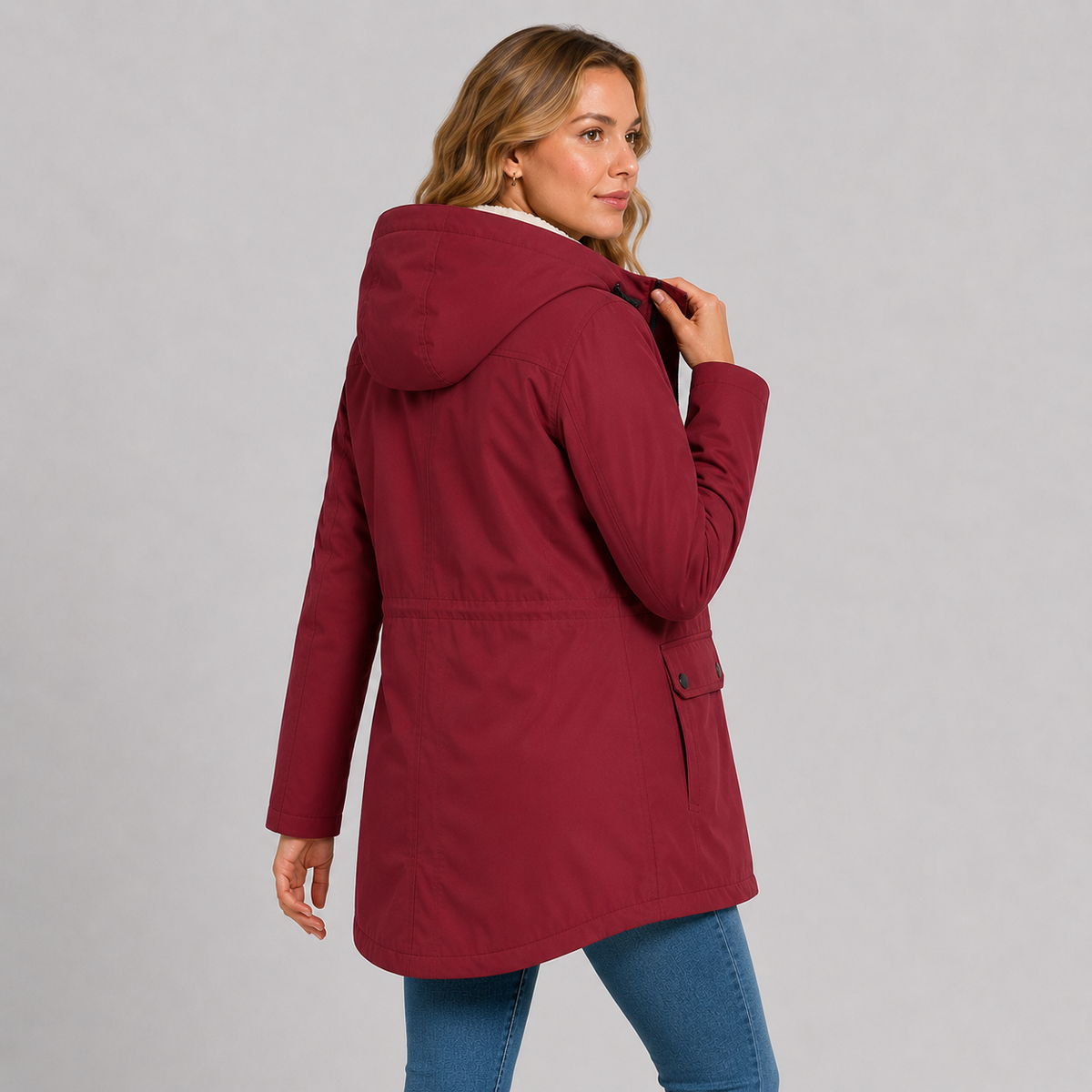 Women's Fleece-Lined Full-Zip Hoodie Jacket, view 3