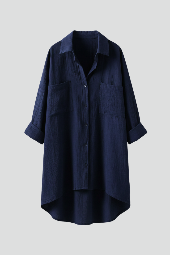 Women's Button Up Shirt, Collared Long Sleeve Casual Blouse Plus Size