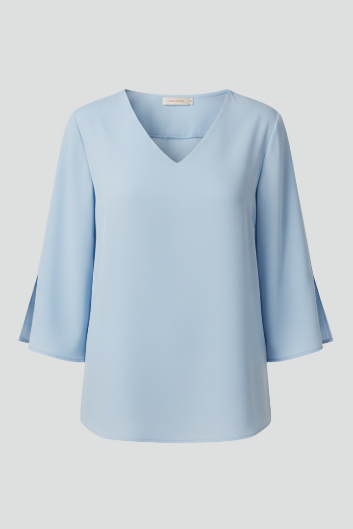 Women's Casual Blouse, V-Neck Short Sleeve Loose Fit Summer Tunic Top