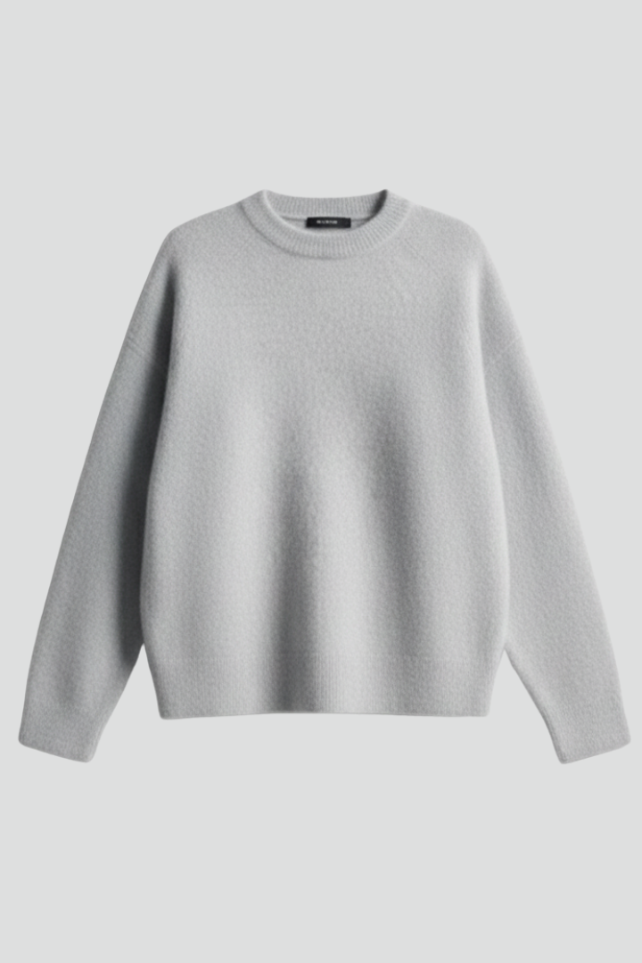 Women's Slouchy Oversized Textured Knit Drop-Shoulder Sweater