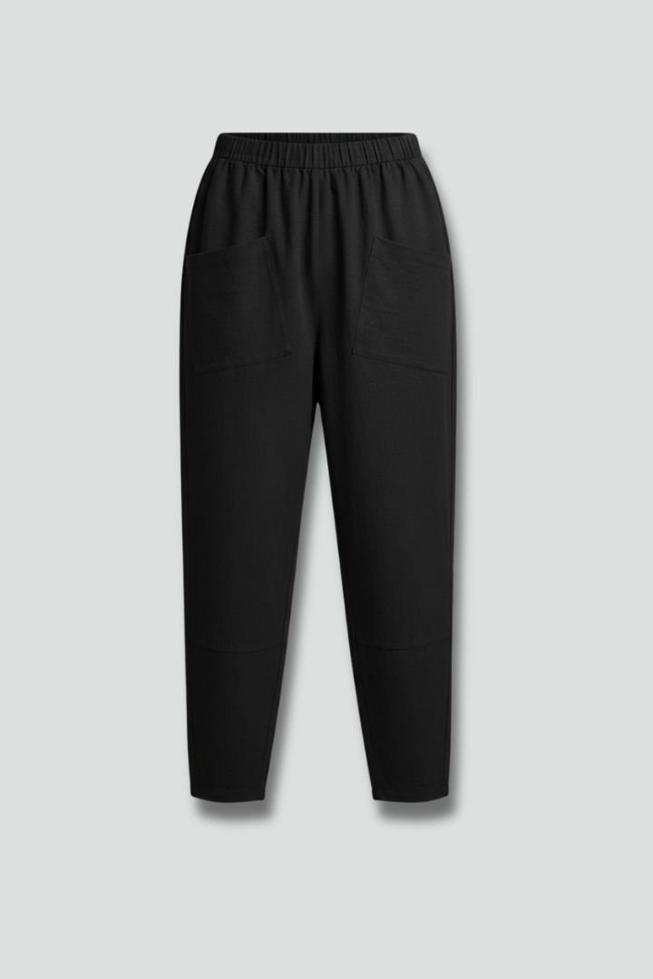 Noémie | Elastic Waist Tapered Trousers