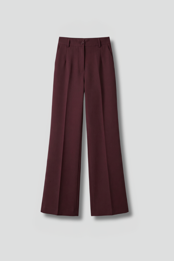 Camille | High Waist Straight Leg Trousers