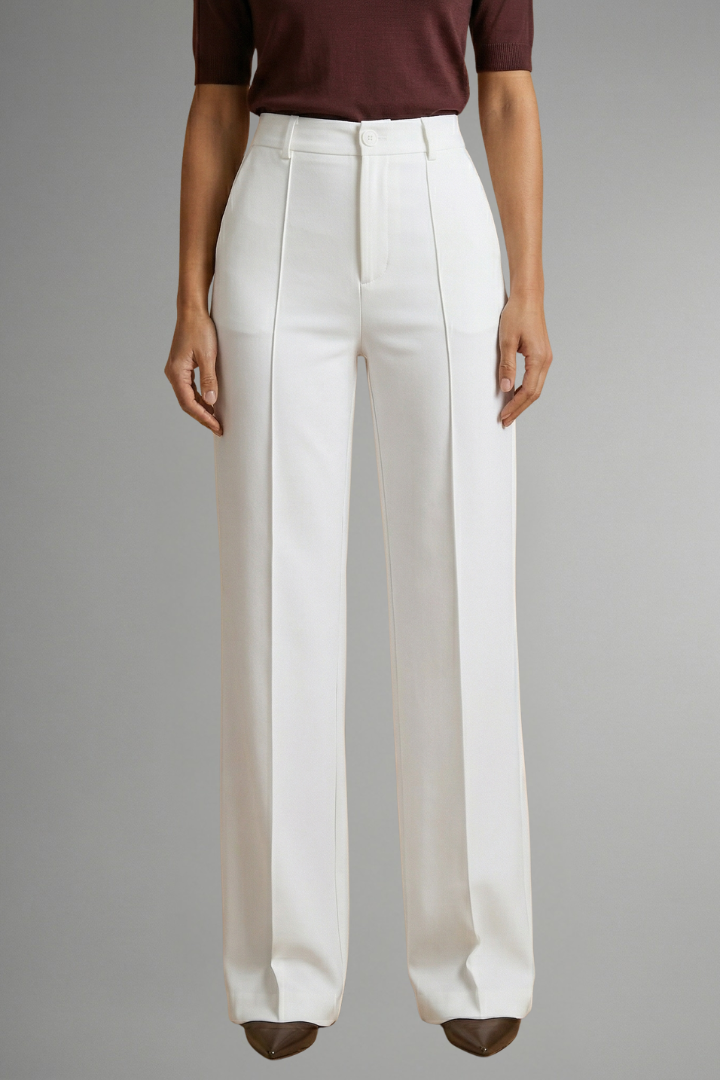 Camille | High Waist Straight Leg Trousers