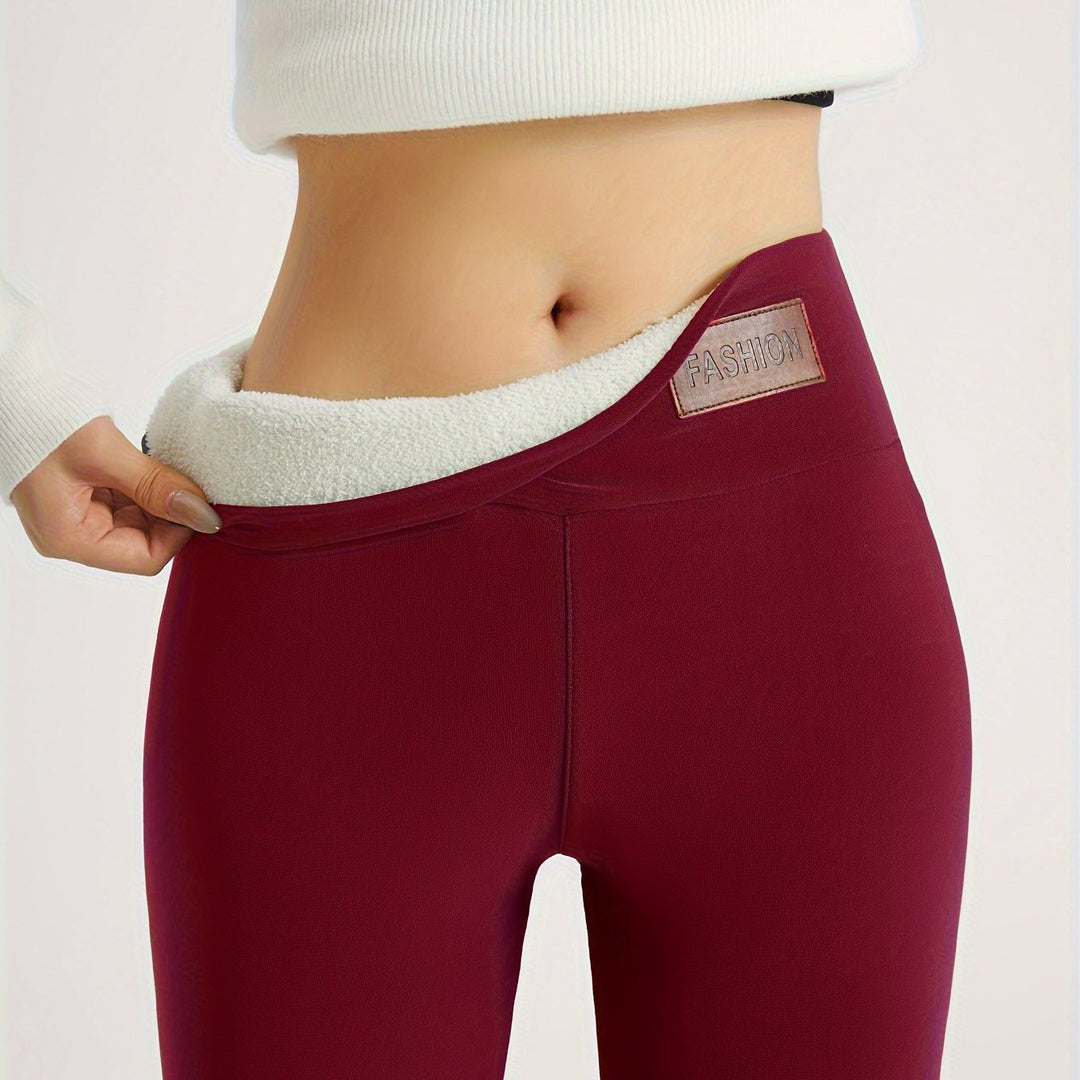 Women's Fleece Lined Leggings, High Waisted Warm Winter Tights