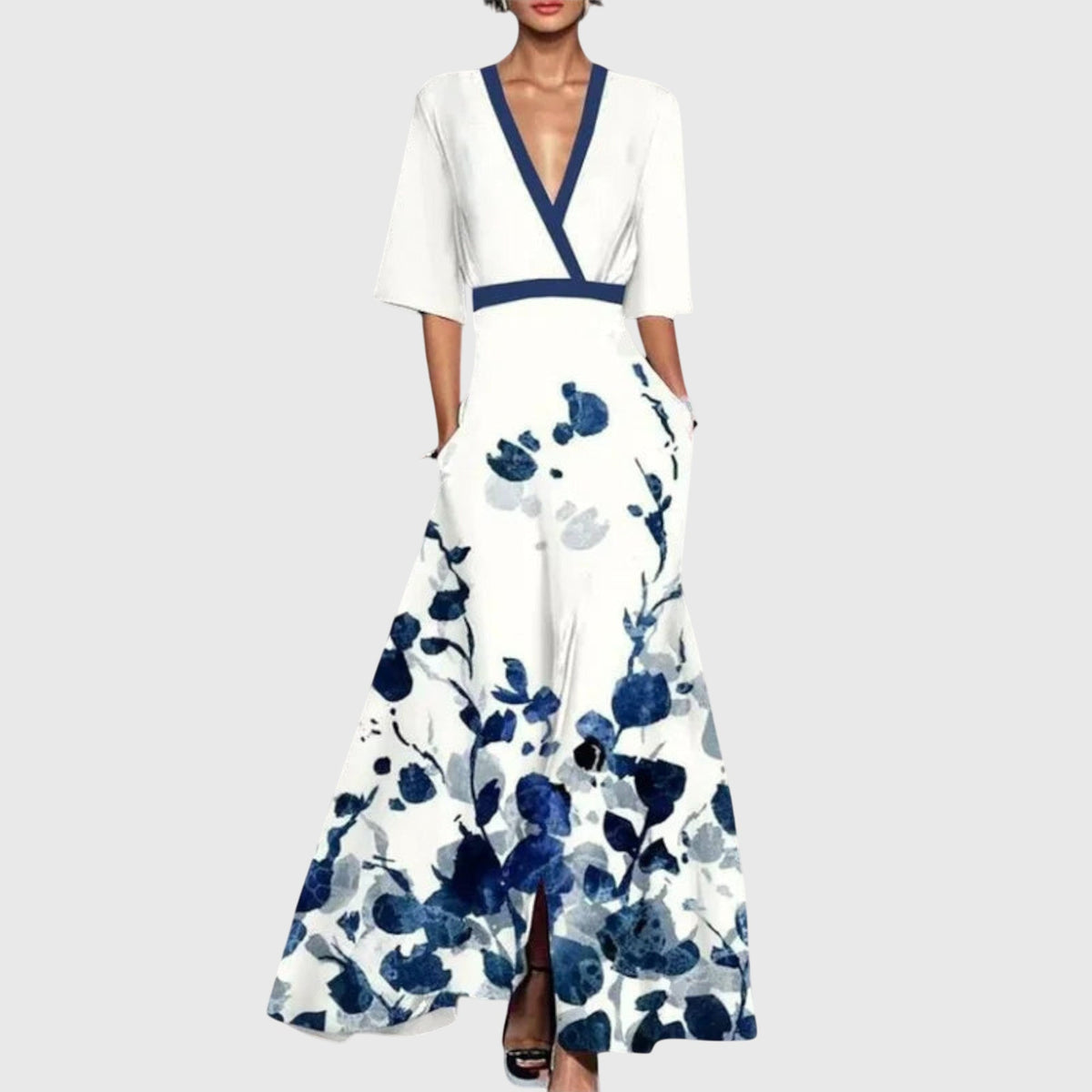 Women's Tailored Elegant Day-to-Evening Midi Dress in White