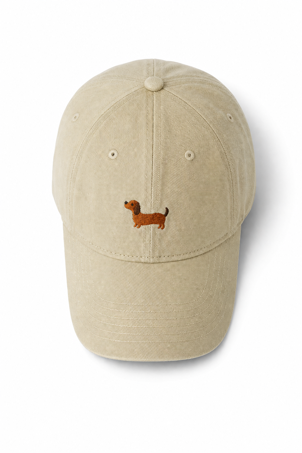 Women's Embroidered Baseball Cap, Dachshund Twill Cap | 8 Colors