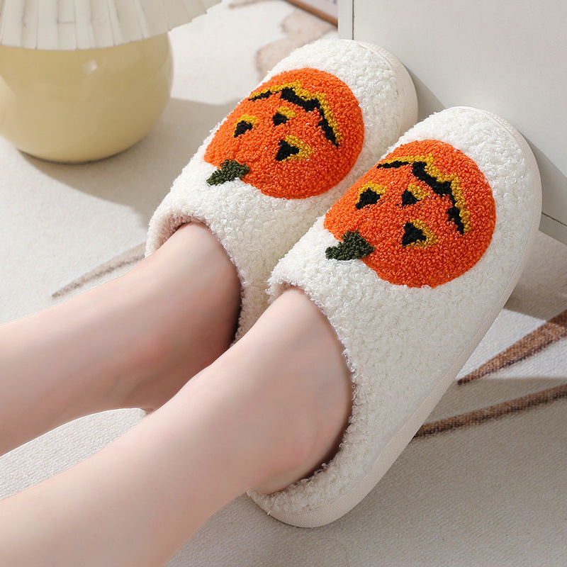 Midnight Bat Pumpkin Halloween Slippers | Unisex