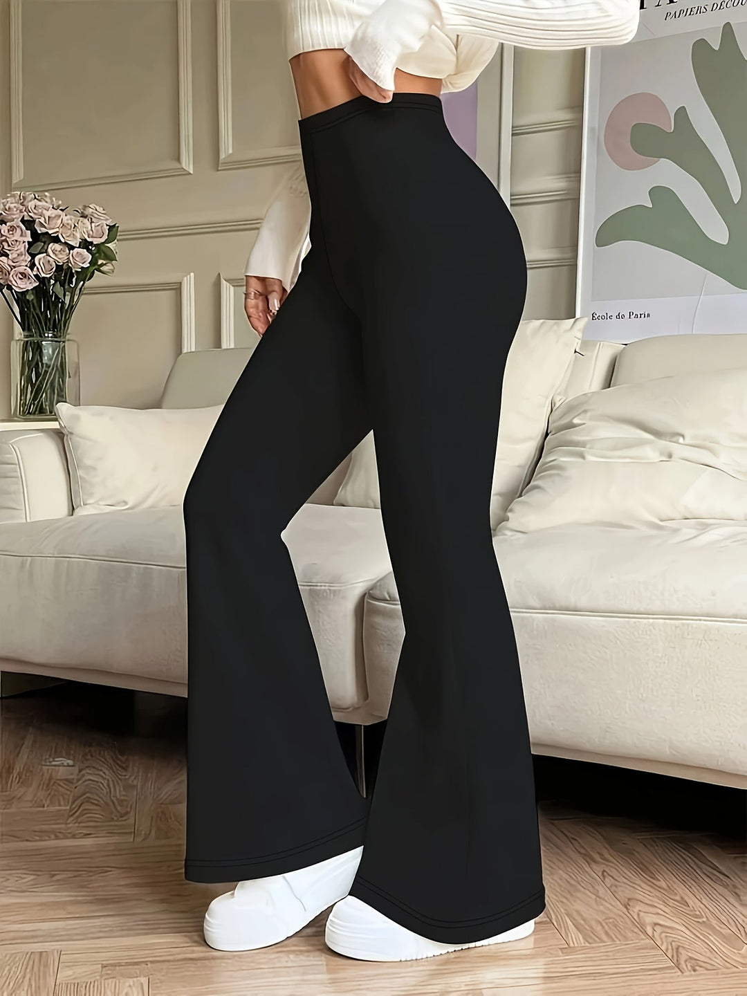 Women's Flared Trousers, High Waisted Bootcut Stretch Pants