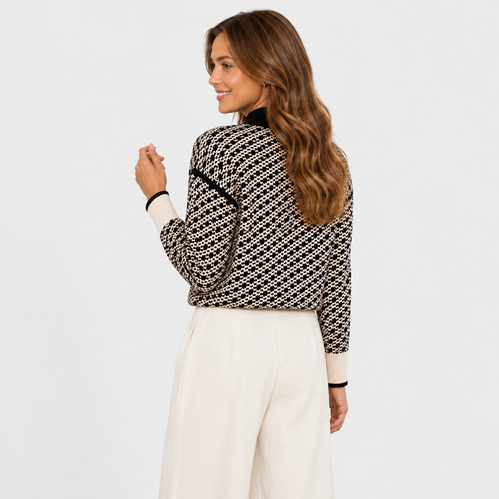 Women's Mock Neck Sweater, Viscose Blend Soft Knit Pullover