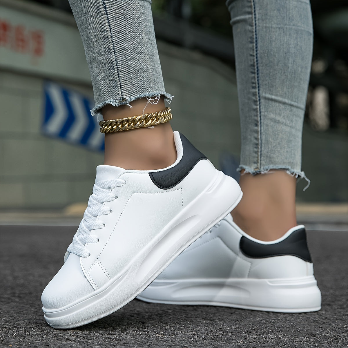Women's Breathable Mesh Lace-Up Sneakers with Memory Foam Insole, view 5