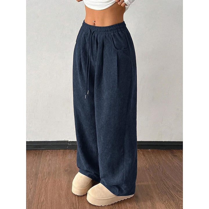 Women's Wide Leg Pants, High Waisted Flowy Casual Trousers