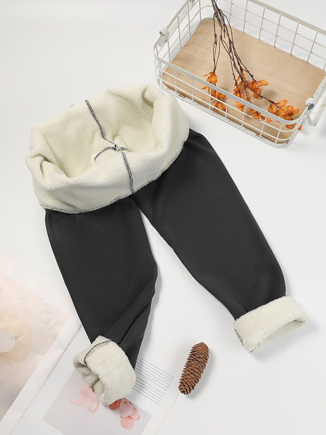 Women's Fleece Lined Leggings, High Waisted Warm Winter Tights