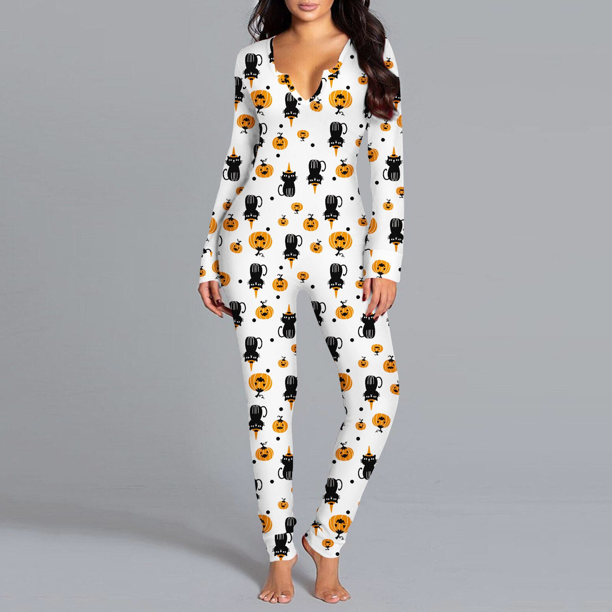 Black Cat Society Halloween Jumpsuit for Women