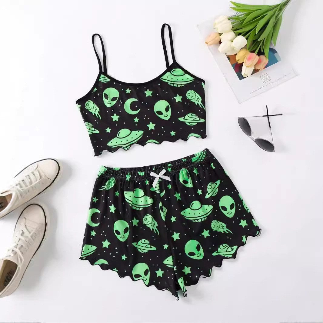 Pumpkin Patch Halloween Pajamas for Women | Cami & Shorts Set