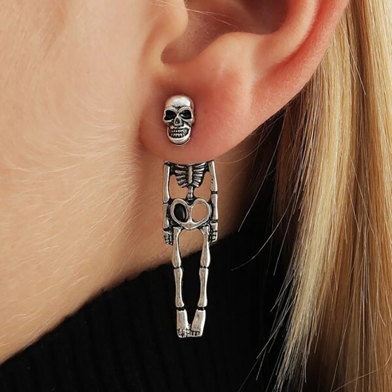Miss Spooky Skeleton Halloween Earrings for Women