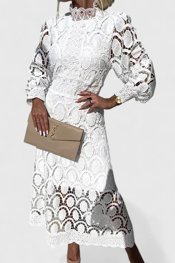 Women's Elegant Formal Wedding Guest Dress in White