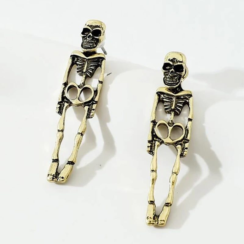 Miss Spooky Skeleton Halloween Earrings for Women