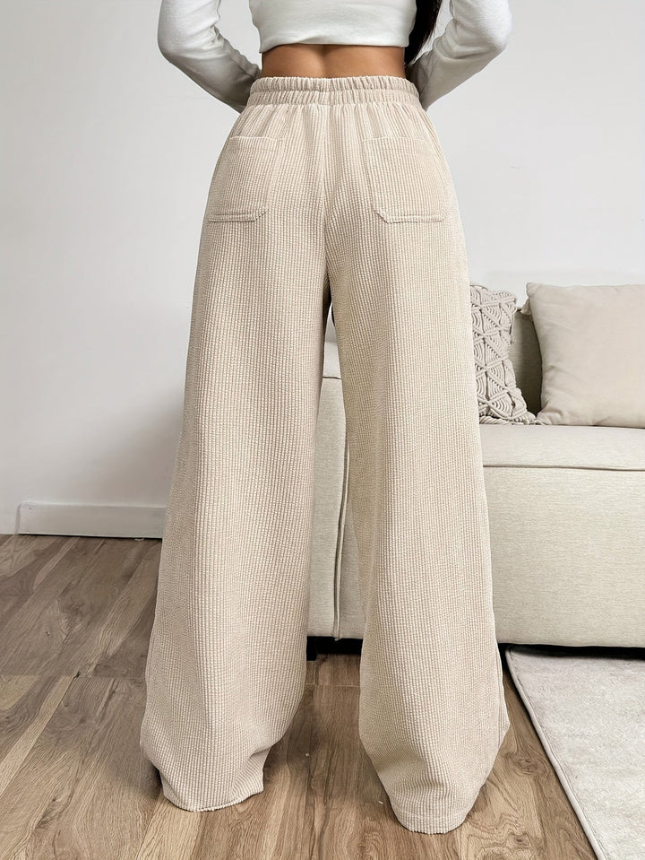 Women's Wide Leg Trousers, Relaxed Fit High Waist Casual Pants