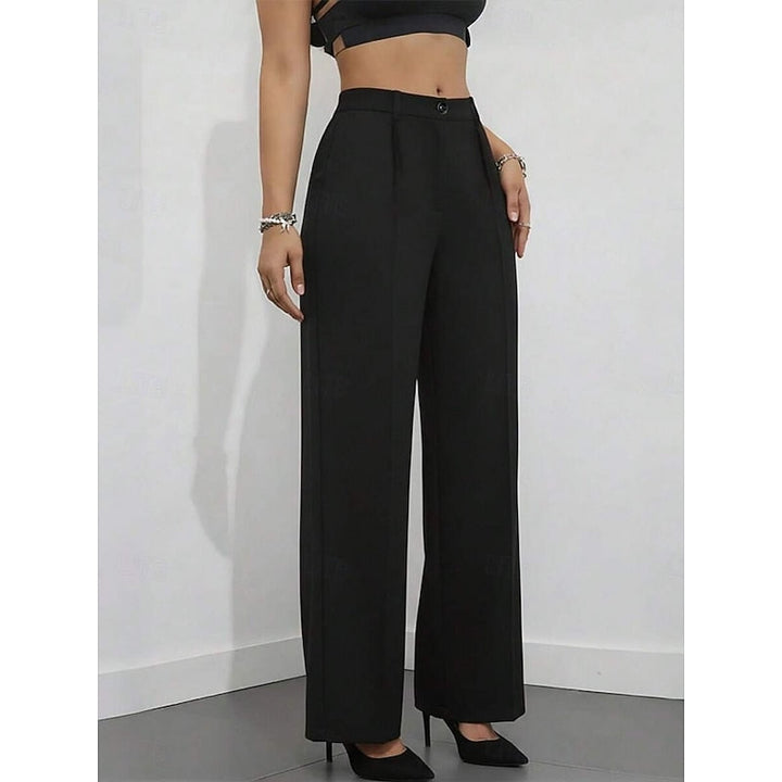 Women's Tailored Trousers, High Waisted Straight Leg Work Pants