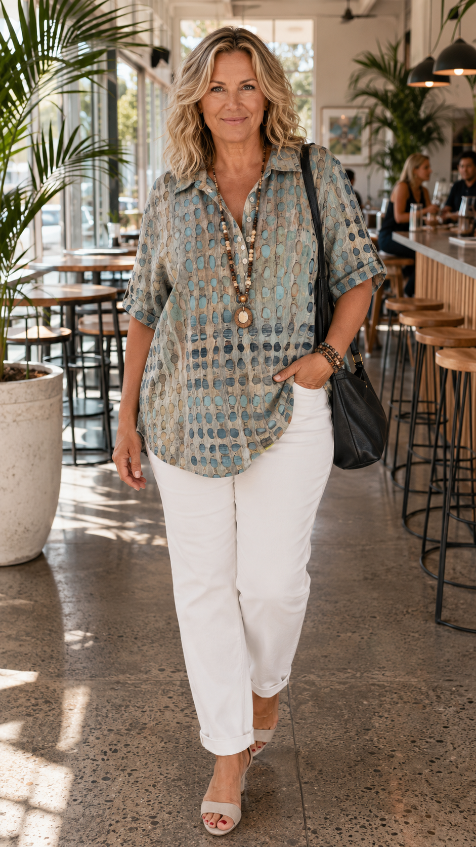 Women's Soft Relaxed-Fit Everyday Top in Green