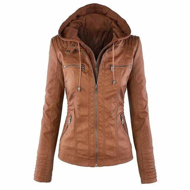 Women's Hooded Jacket, Zip Up Warm Double Layer Fall Coat Plus Size