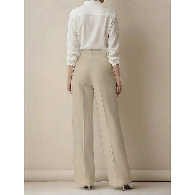 Women's Tailored High-Waisted Straight-Leg Work Pants, view 9