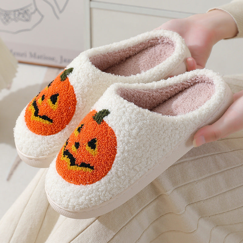 Midnight Bat Pumpkin Halloween Slippers | Unisex