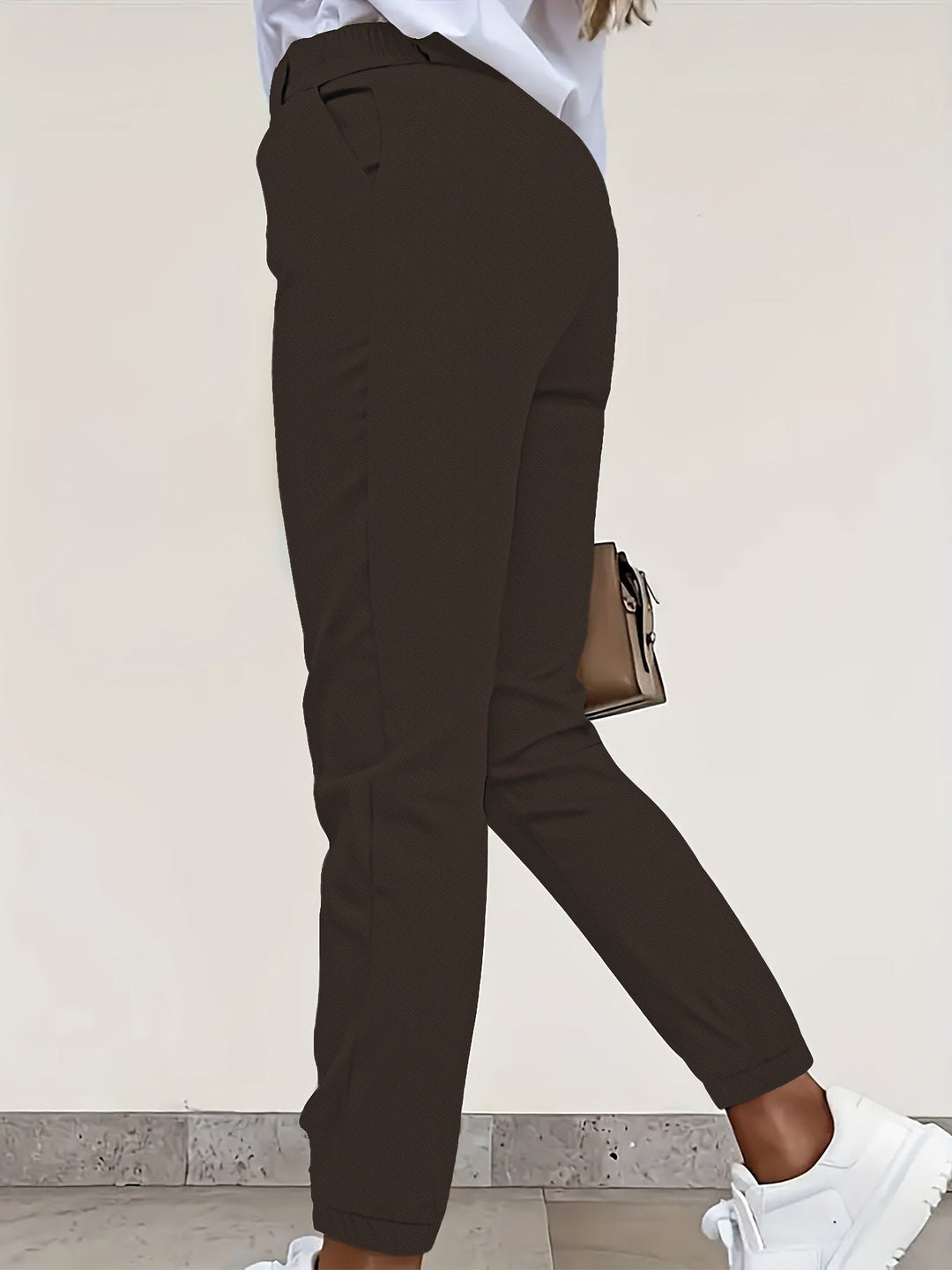 Women's Slim Fit Trousers, Tailored Straight Leg Work Pants