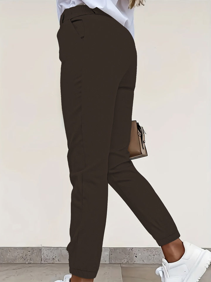 Women's Slim Fit Trousers, Tailored Straight Leg Work Pants