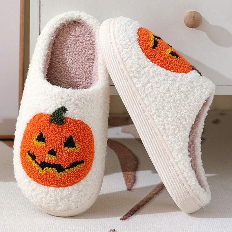 Midnight Bat Pumpkin Halloween Slippers | Unisex
