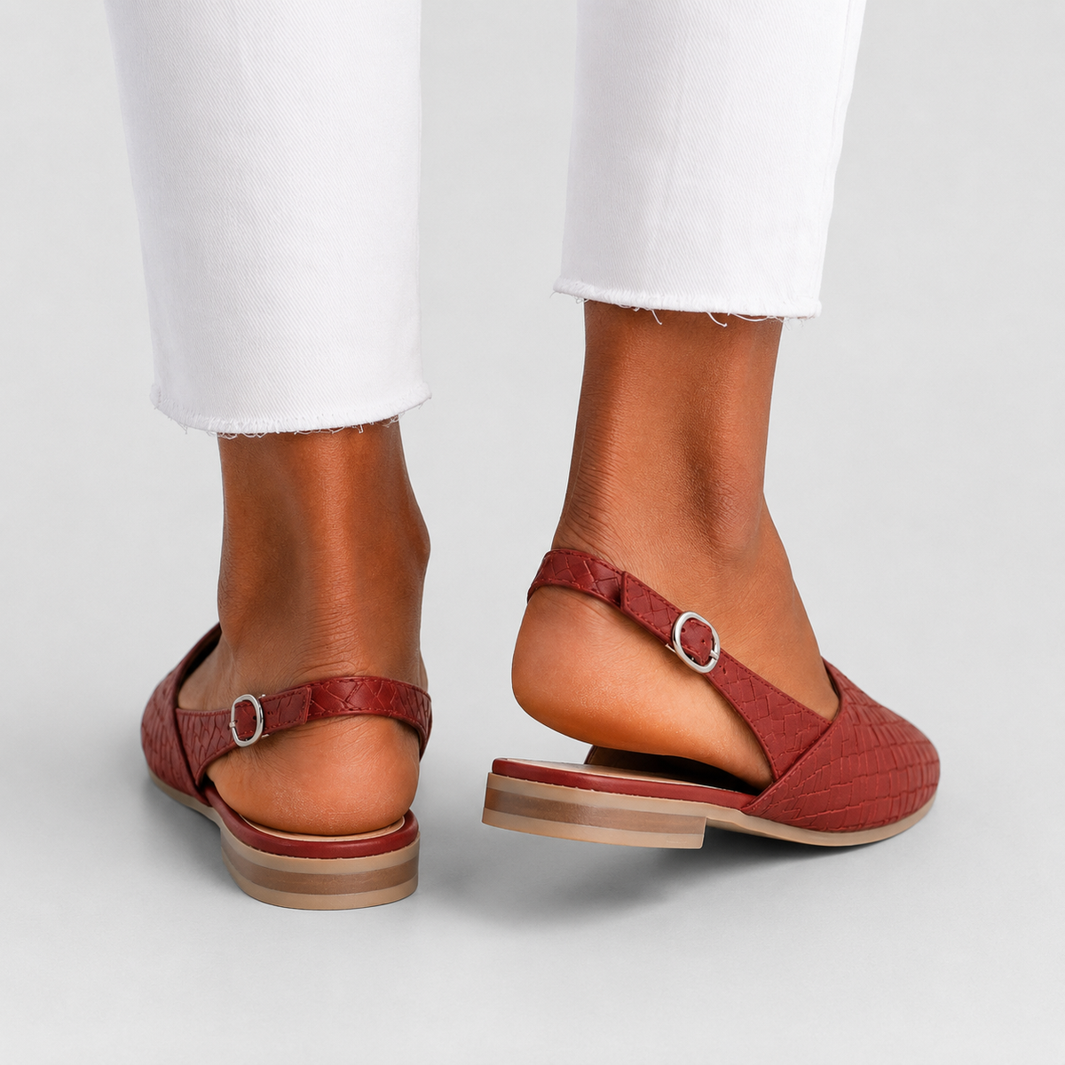 Women's Braided Slingback Flat Loafers, view 5