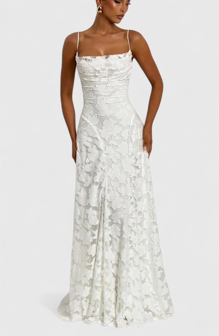Women's Cowl Neck Maxi Dress with Lace-Up Open Back, view 12